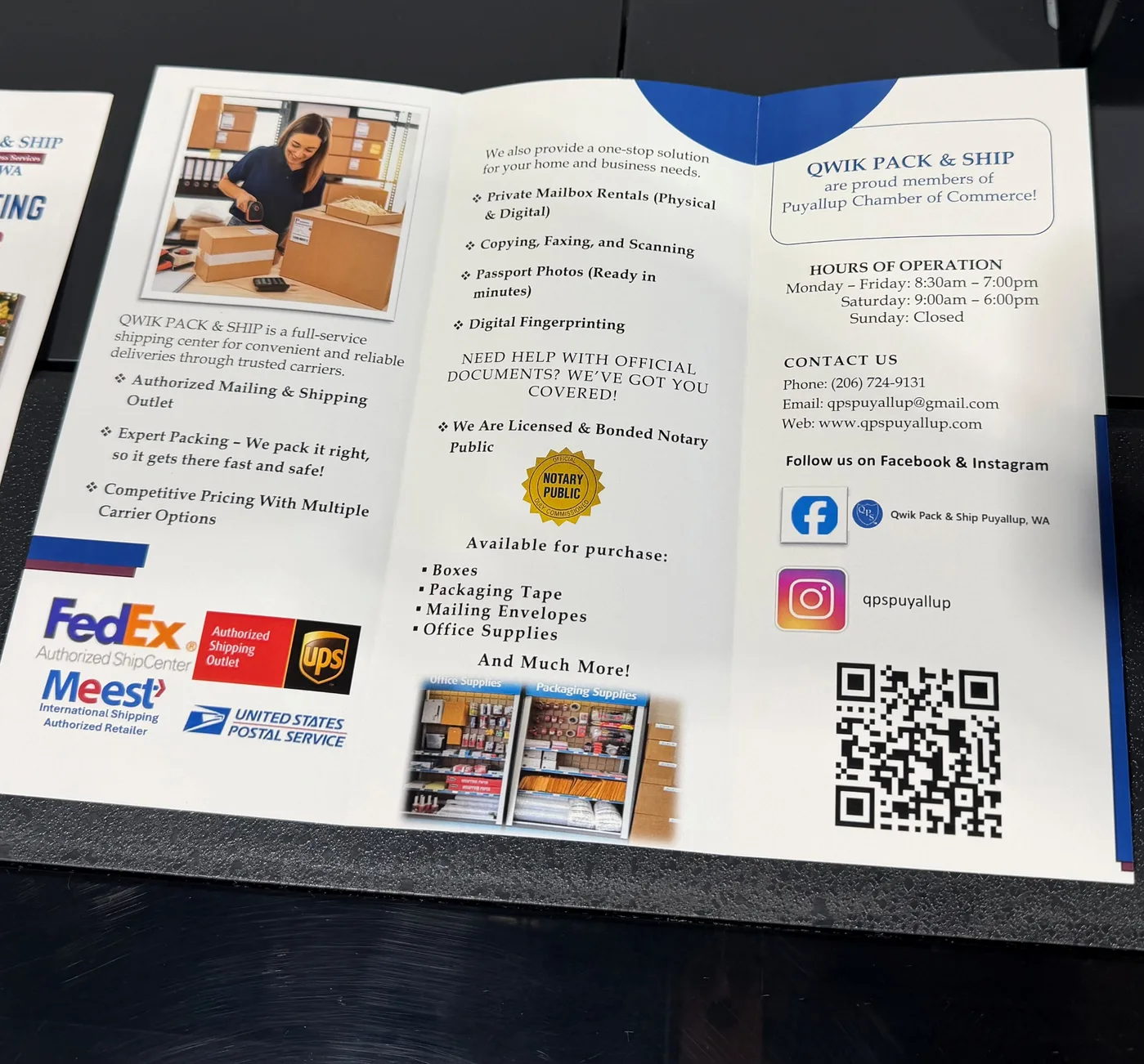Tri-fold brochure example