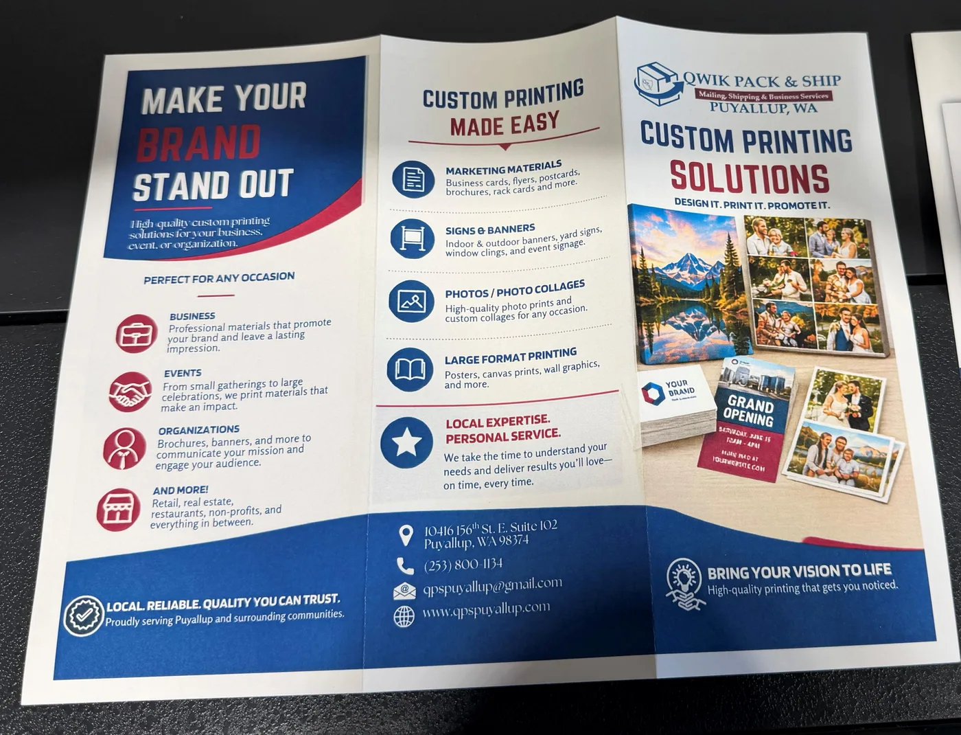 Tri-fold brochure example