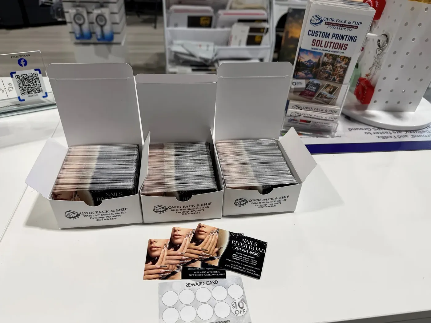 Business card printing example