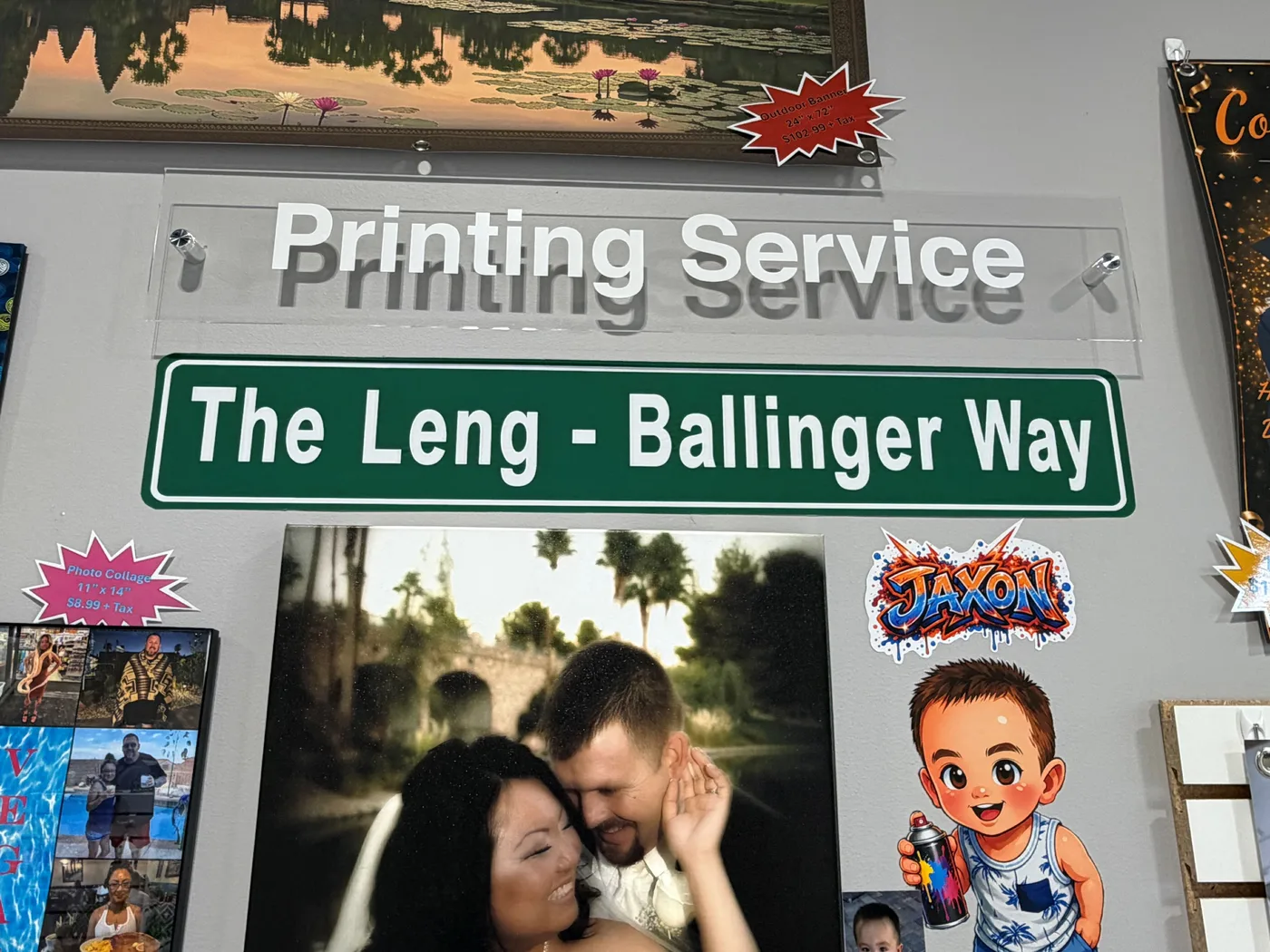Custom character wall crawler print example