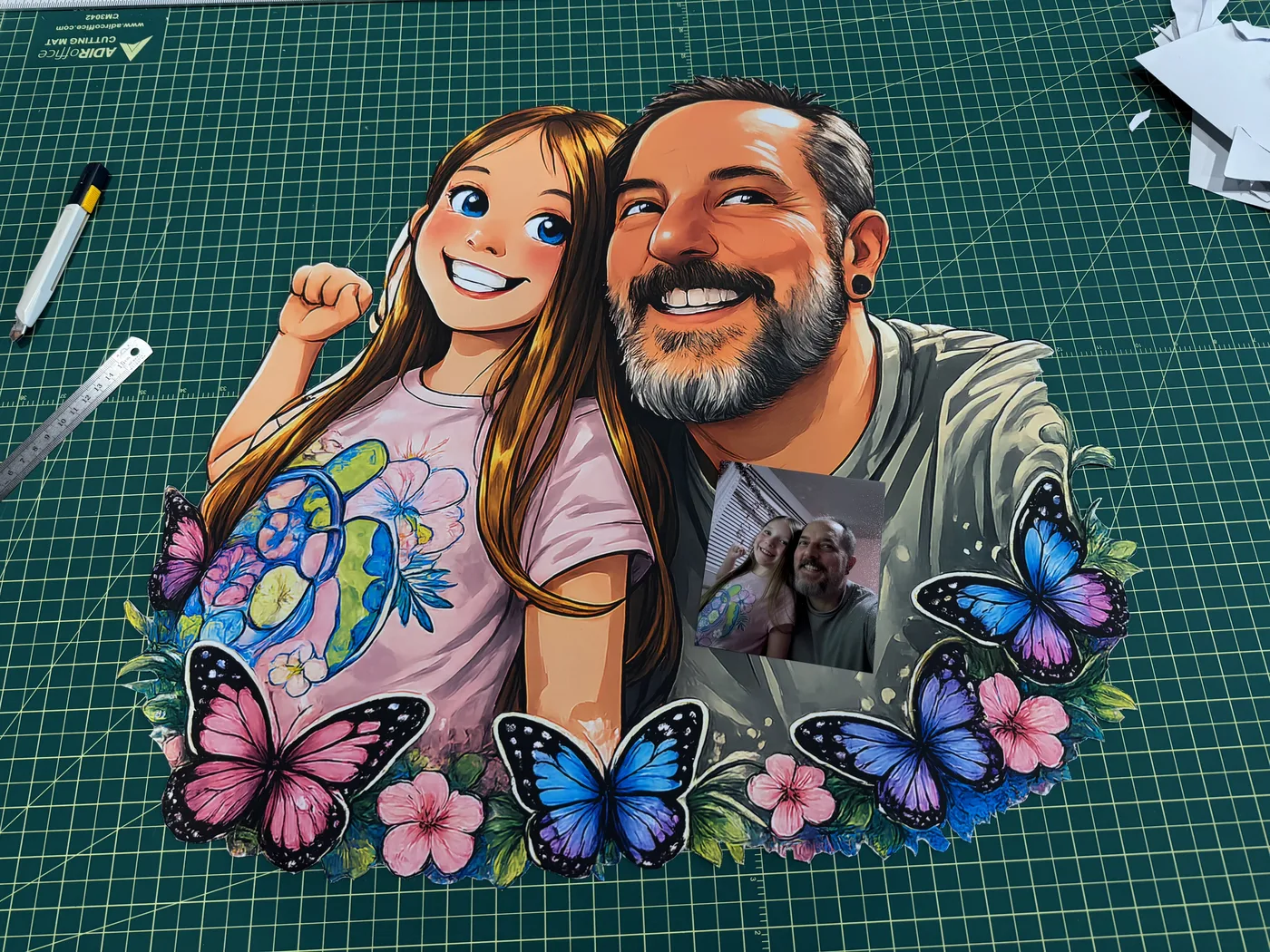 Custom character wall crawler print example