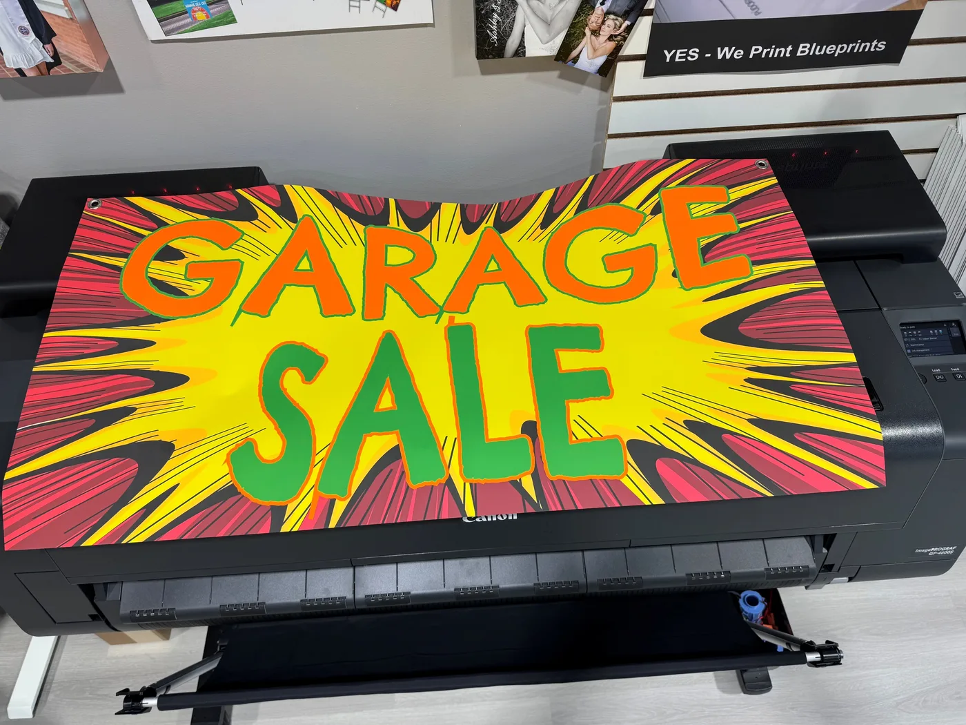 Custom large-format banner example