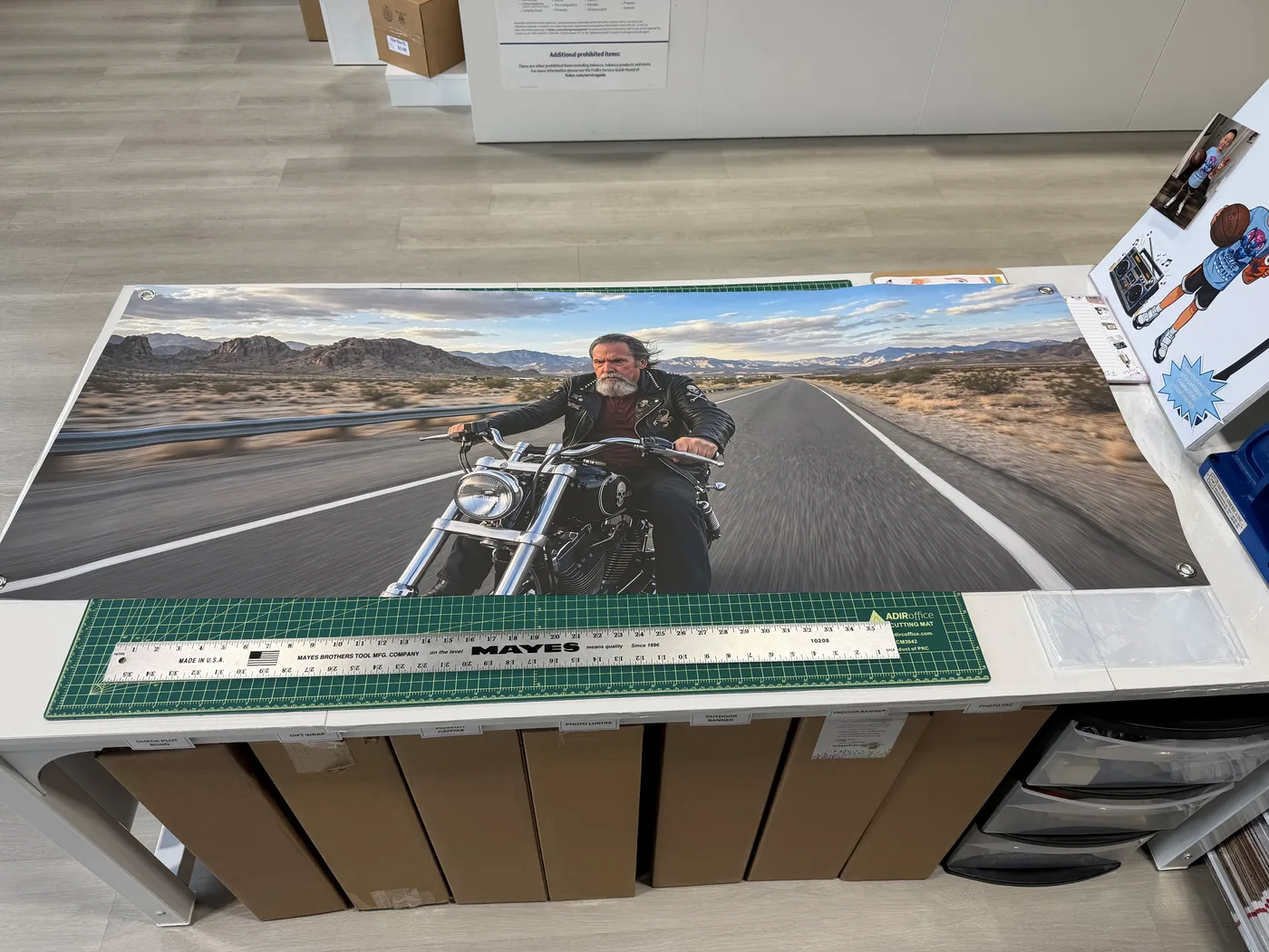 Custom large-format banner example
