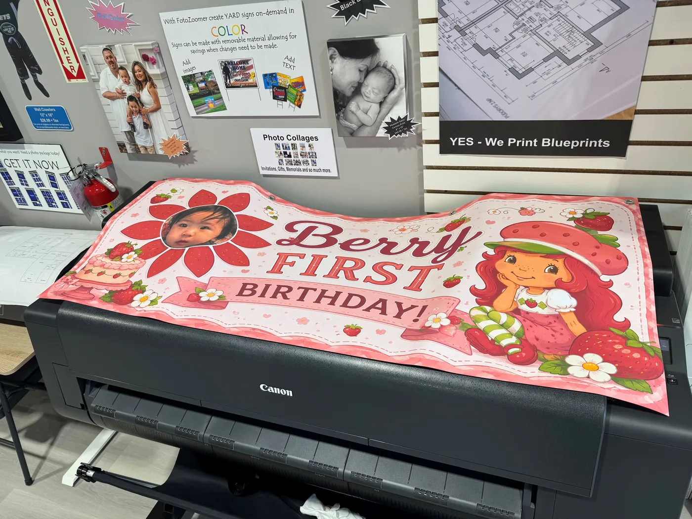 Custom large-format banner example