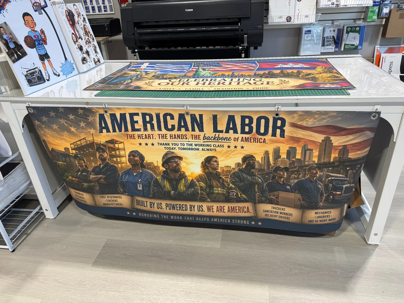 Custom large-format banner example